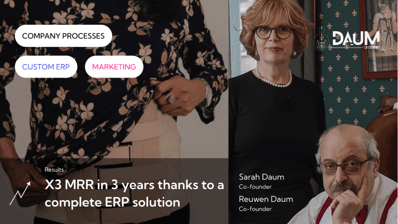 26lights' case results for Corset Daum: X3 MRR in 3 years thanks to a complete ERP solution