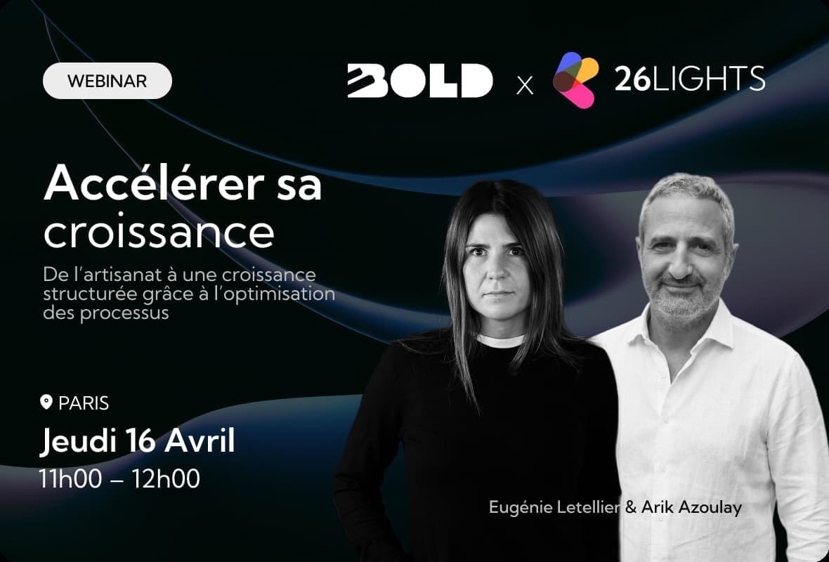 Accélérer sa croissance. Webinar with BOLD, Thursday April 16th