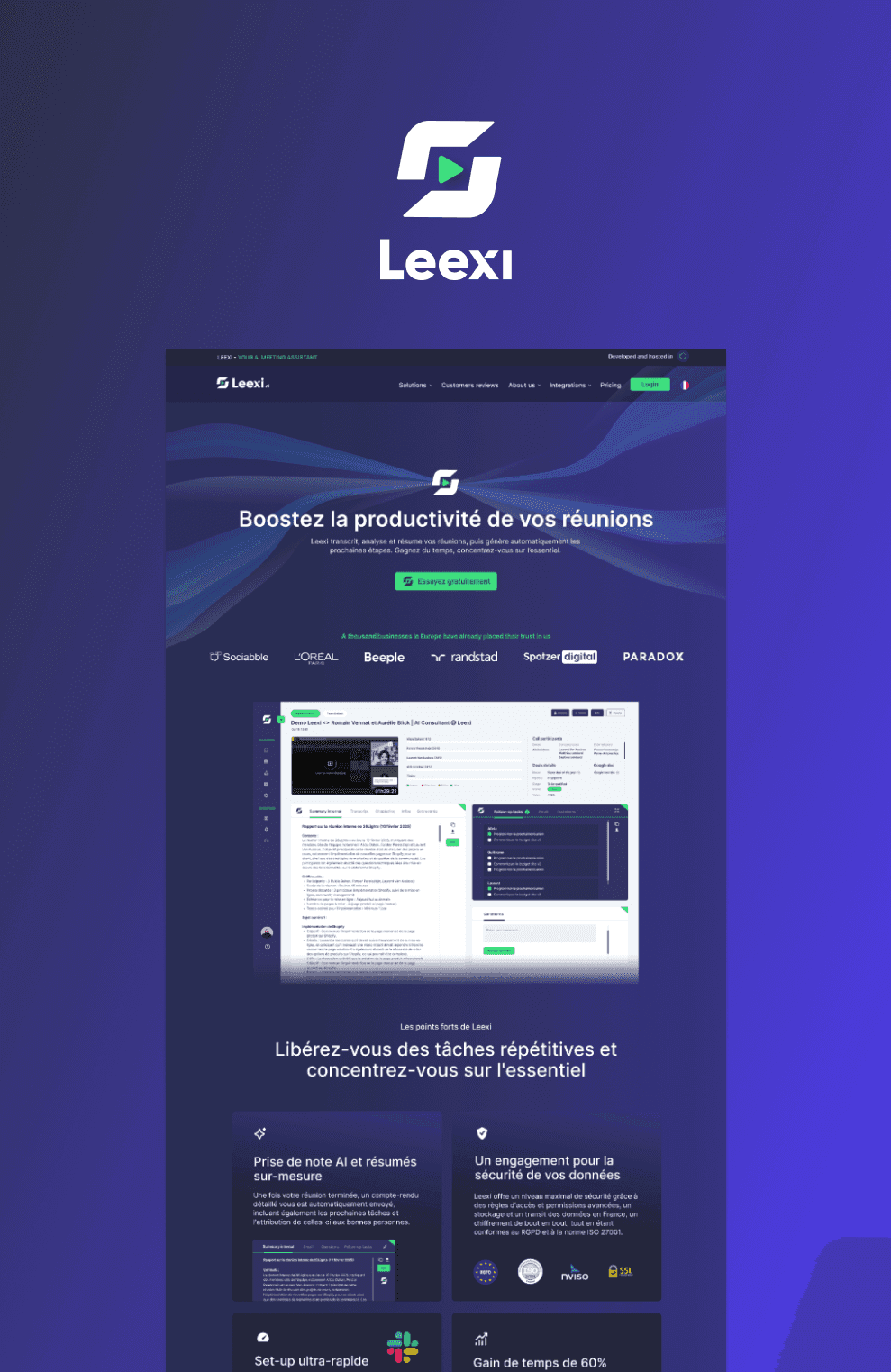 Leexi brand and website design by 26lights