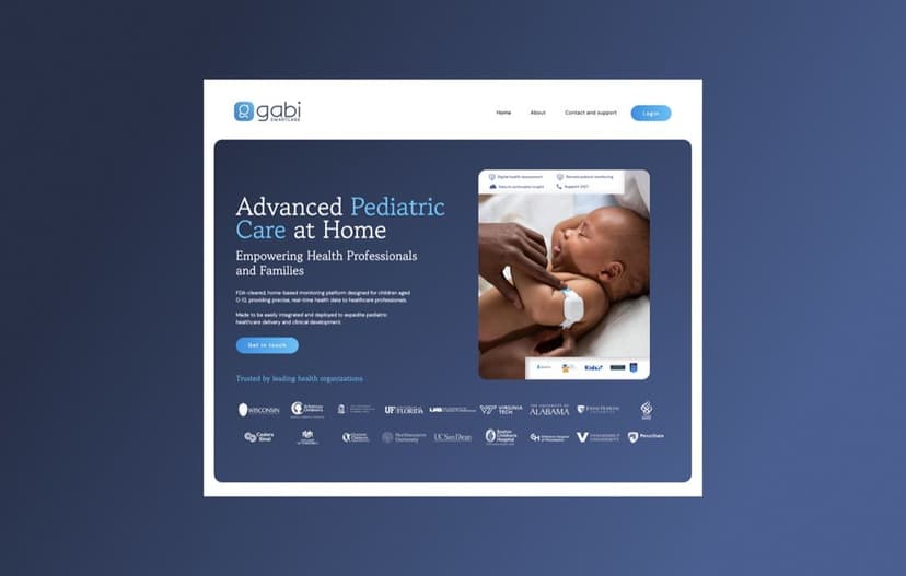 gabi smart care website design