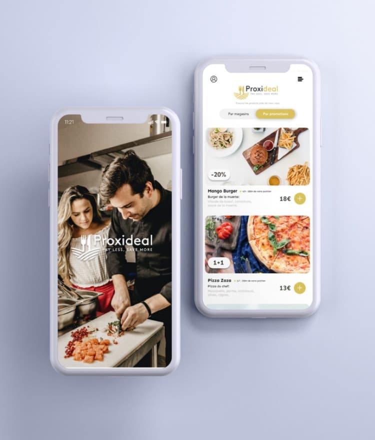Proxideal mobile app interface design