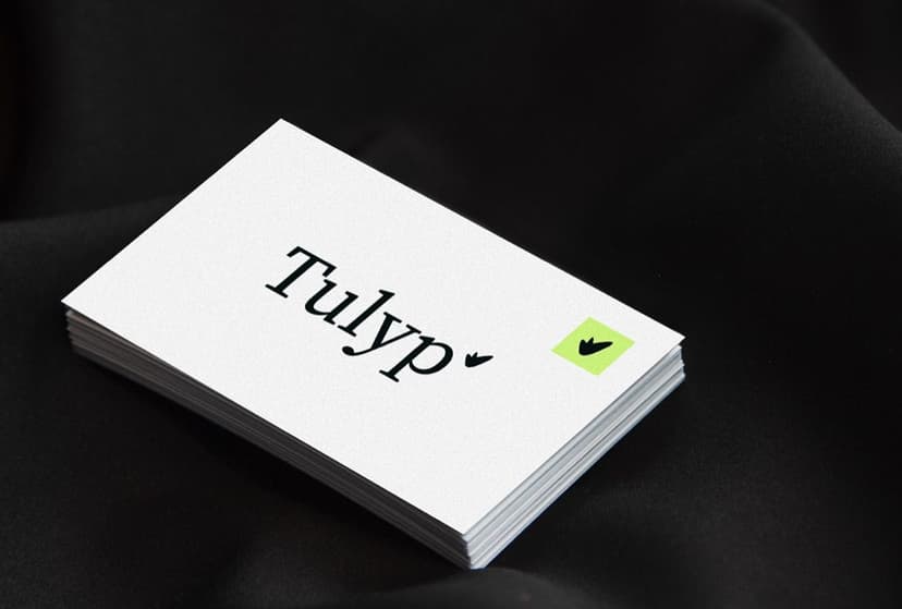 Tulyp business cards, logo design